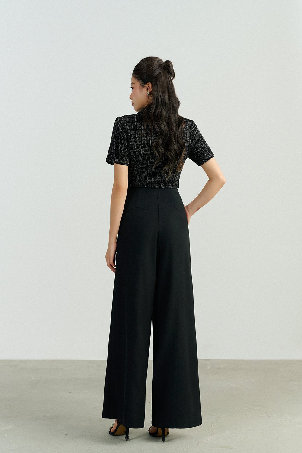 Zaya Palazzo Pant in Classic Black