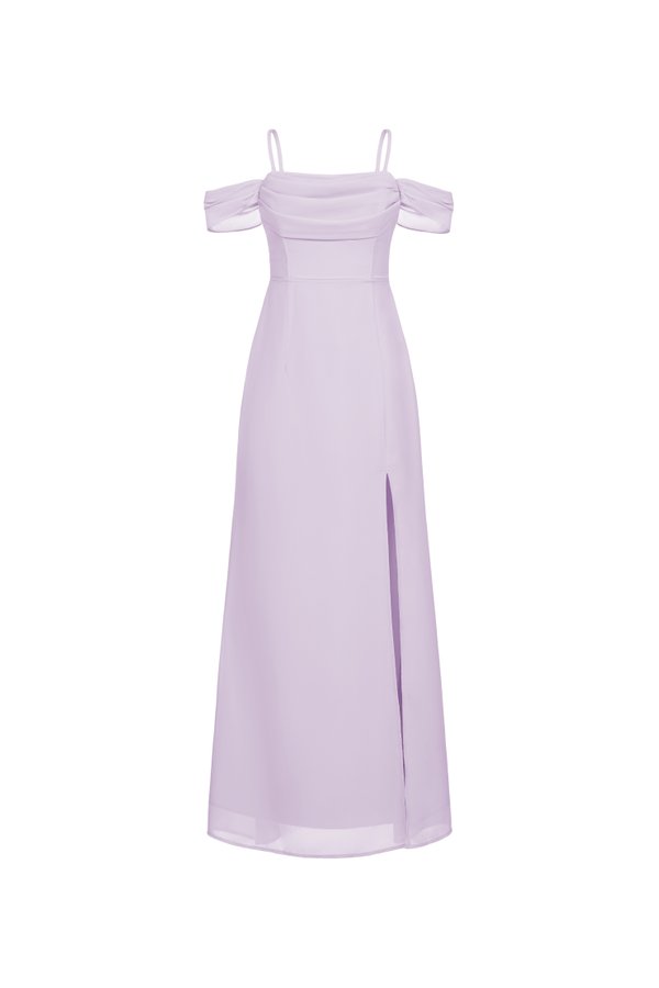 Iris 4-Way Mermaid Slip Padded Maxi Dress in Dreamy Lavender