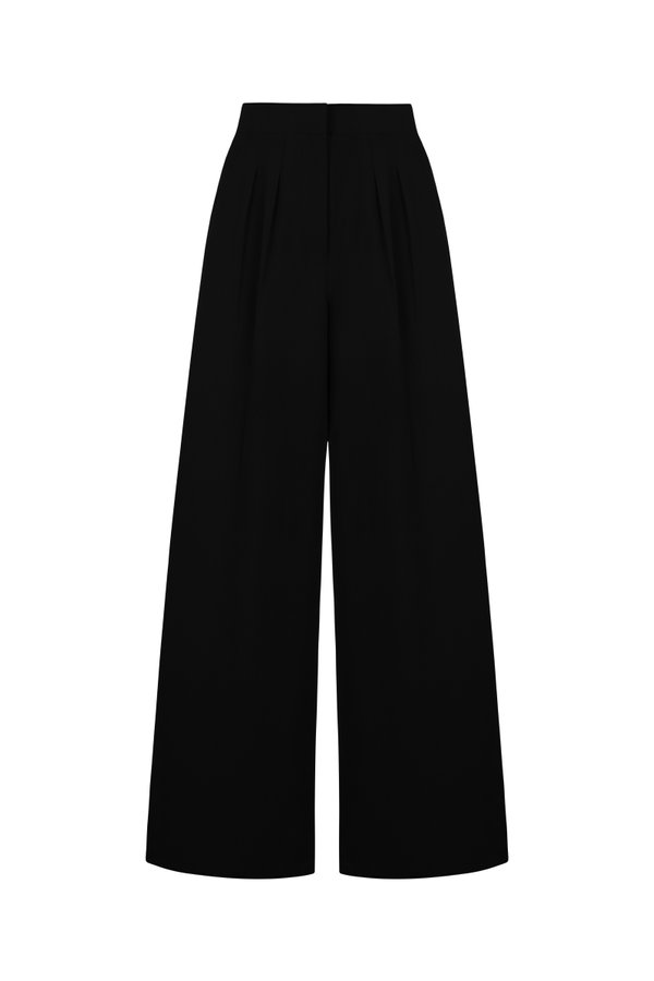 Zaya Palazzo Pant in Classic Black