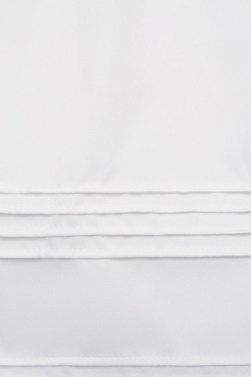 Amoryn Pintuck Ruched Mini Dress in Iconic White