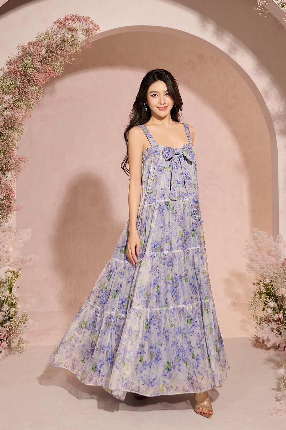 Am&eacute;lie 3-Way Maxi Dress in Serene Garden