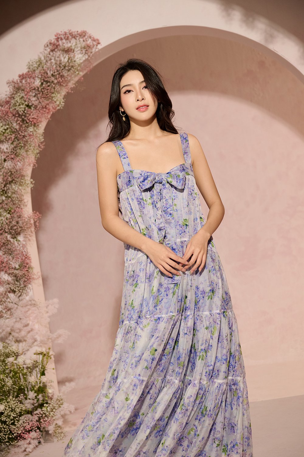 Am&eacute;lie 3-Way Maxi Dress in Serene Garden