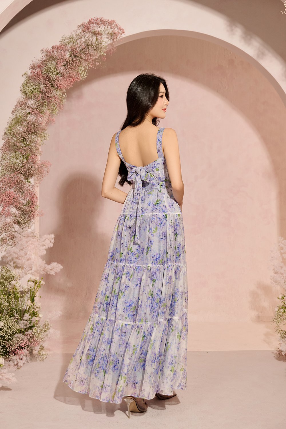 Am&eacute;lie 3-Way Maxi Dress in Serene Garden