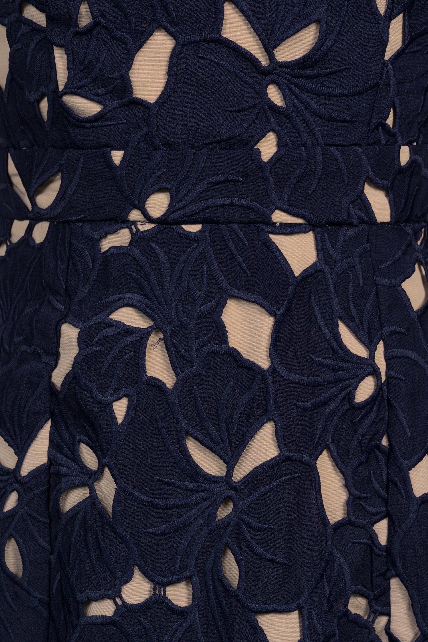 Arienna Padded Puff Sleeves Mini Dress in Navy Blue