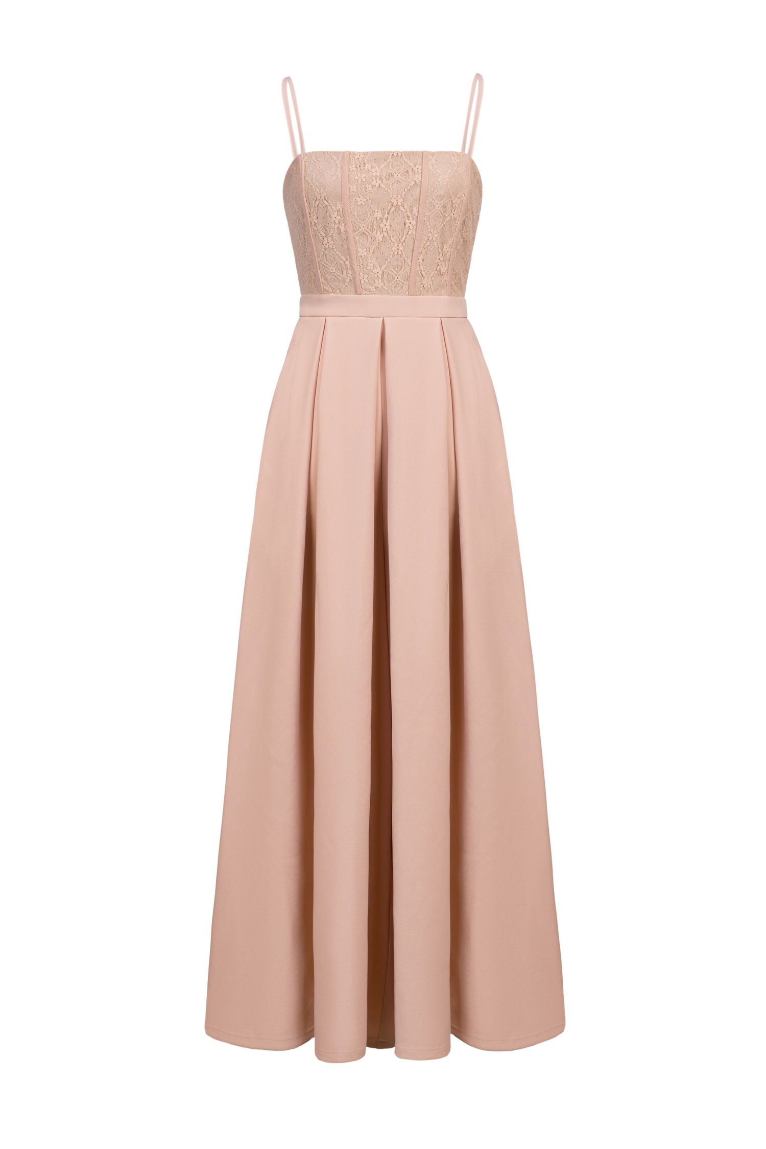 Astrid Lace Bodice Jumpsuit in Nude Blush