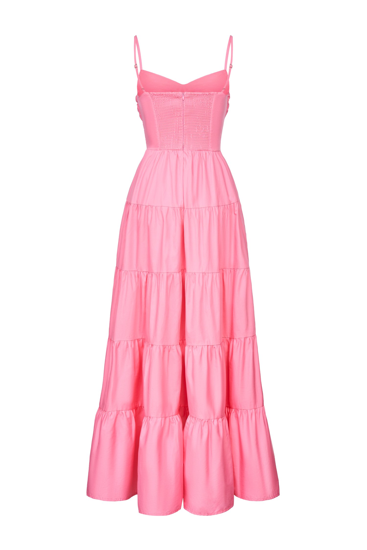 Ceres Diamond Pleated Maxi Dress in Taffy Pink
