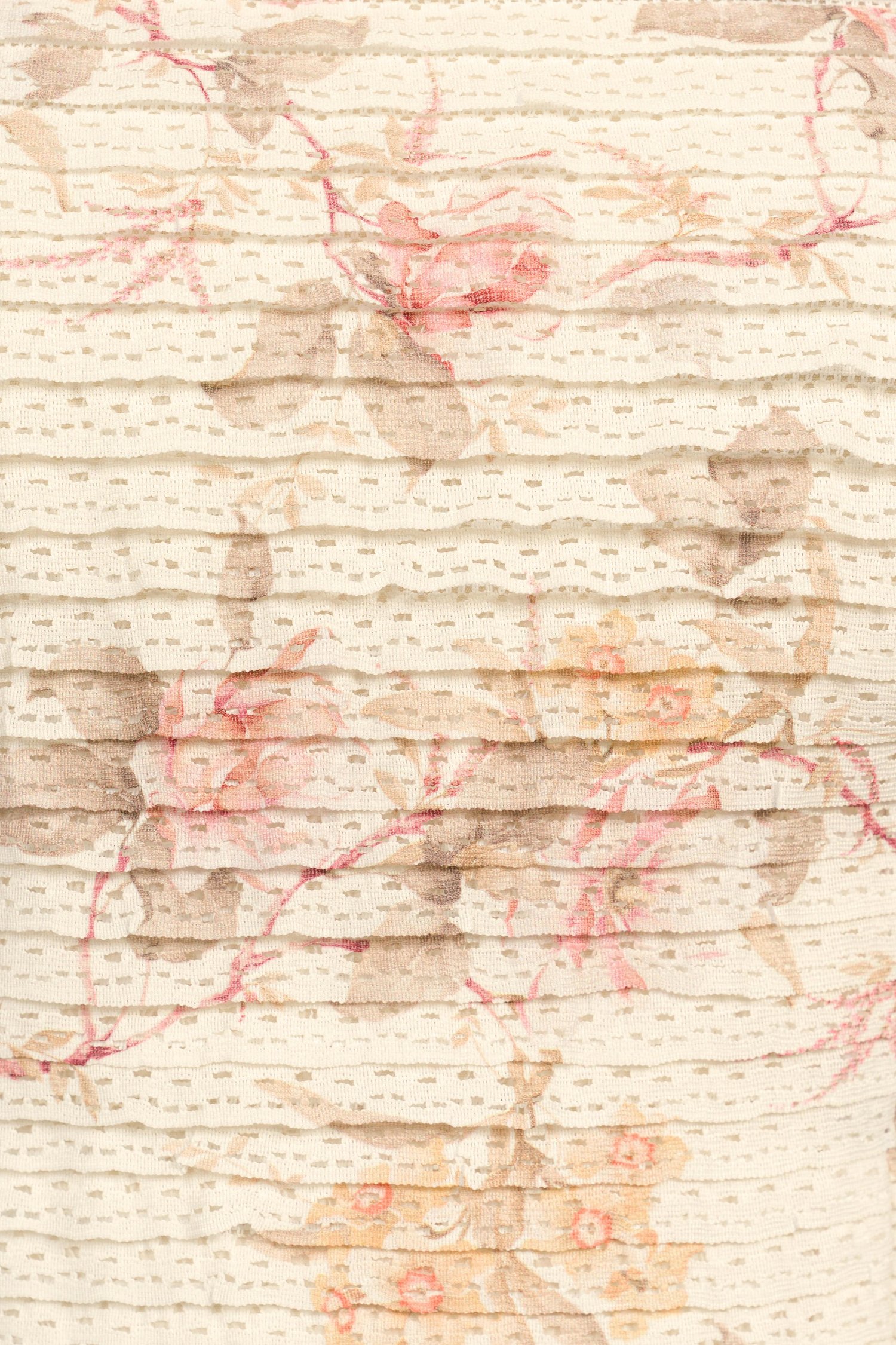 Danielle Padded Crochet Ribbon Tie Top in Ivory Blooms