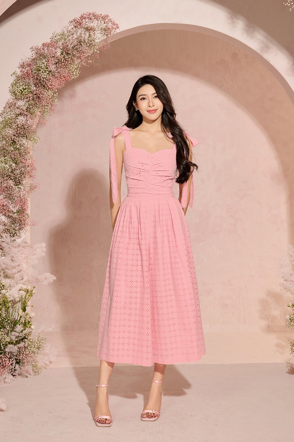 Juneau Broderie Anglaise Culottes in Cherry Blossom