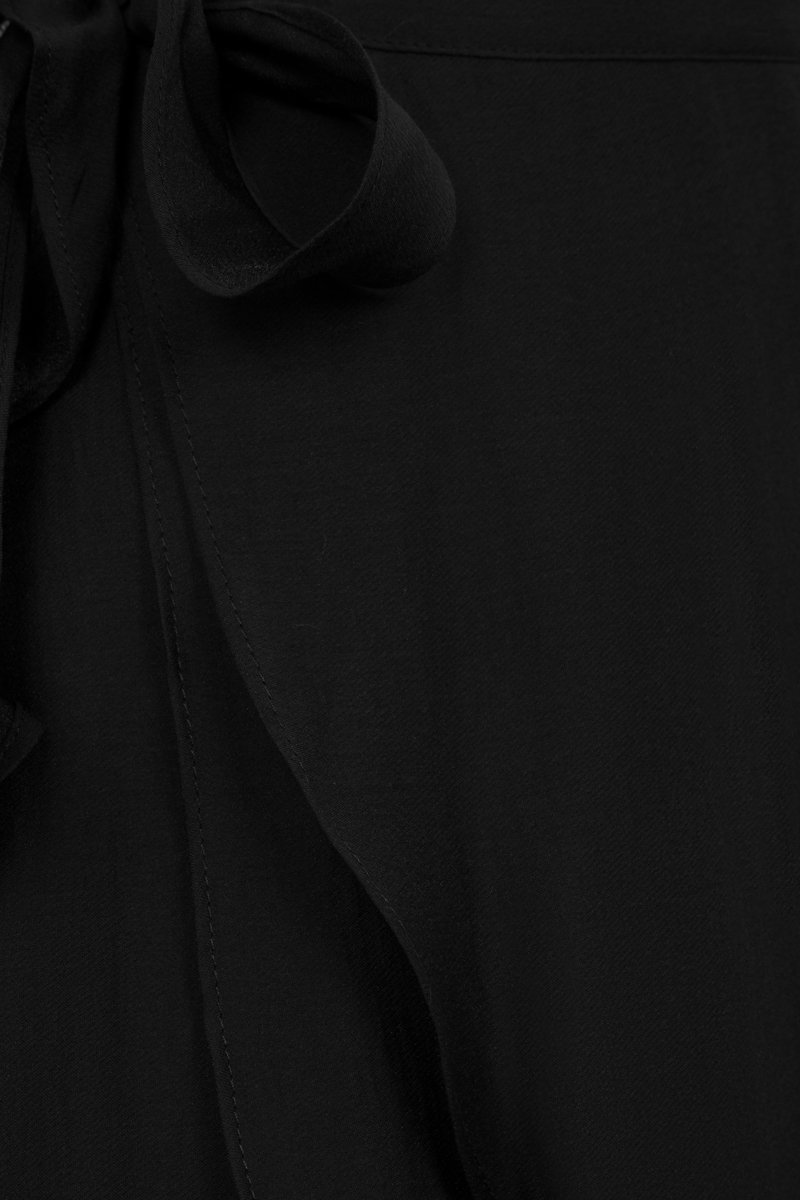 Nevelle Ruffle Tiered Mini Skort in Classic Black