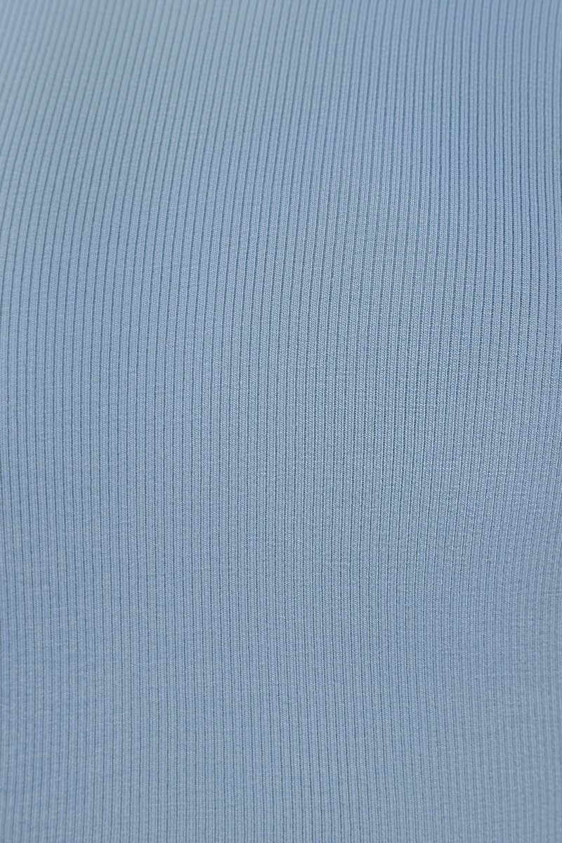 Perline Asymmetrical Crop Top in Icy Mist