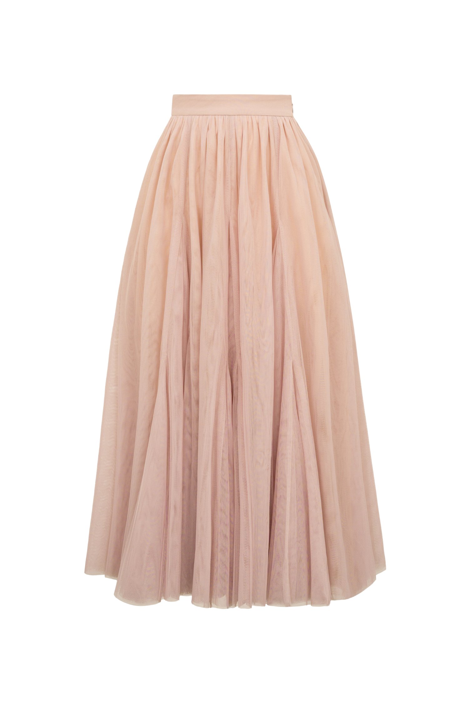 Pirouette Midi Tulle Skirt in Blushed Petal