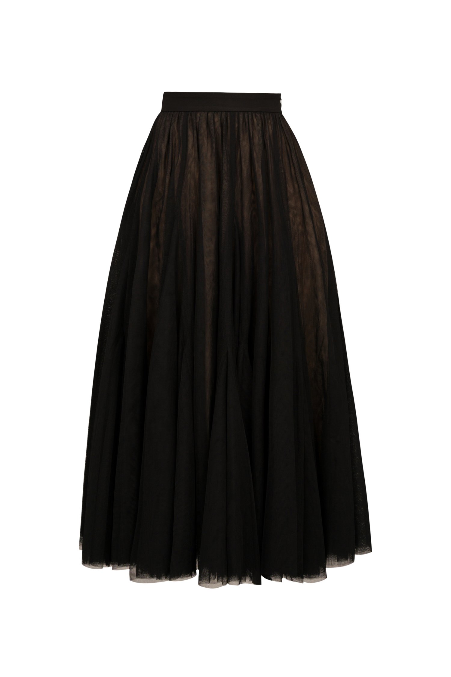 Pirouette Midi Tulle Skirt in Classic Black