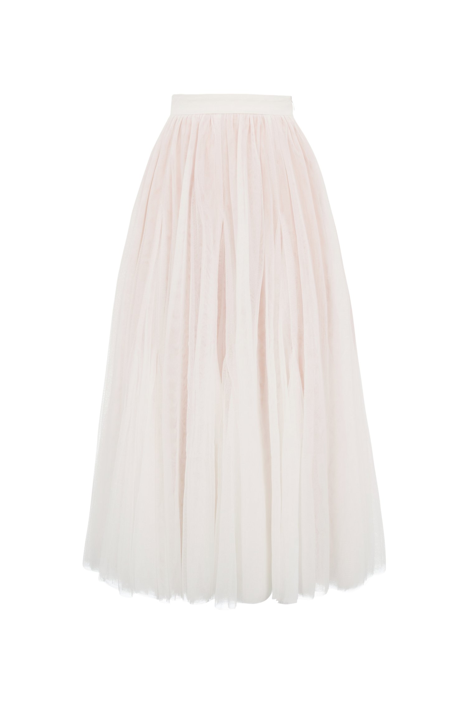 Pirouette Midi Tulle Skirt in Iconic White