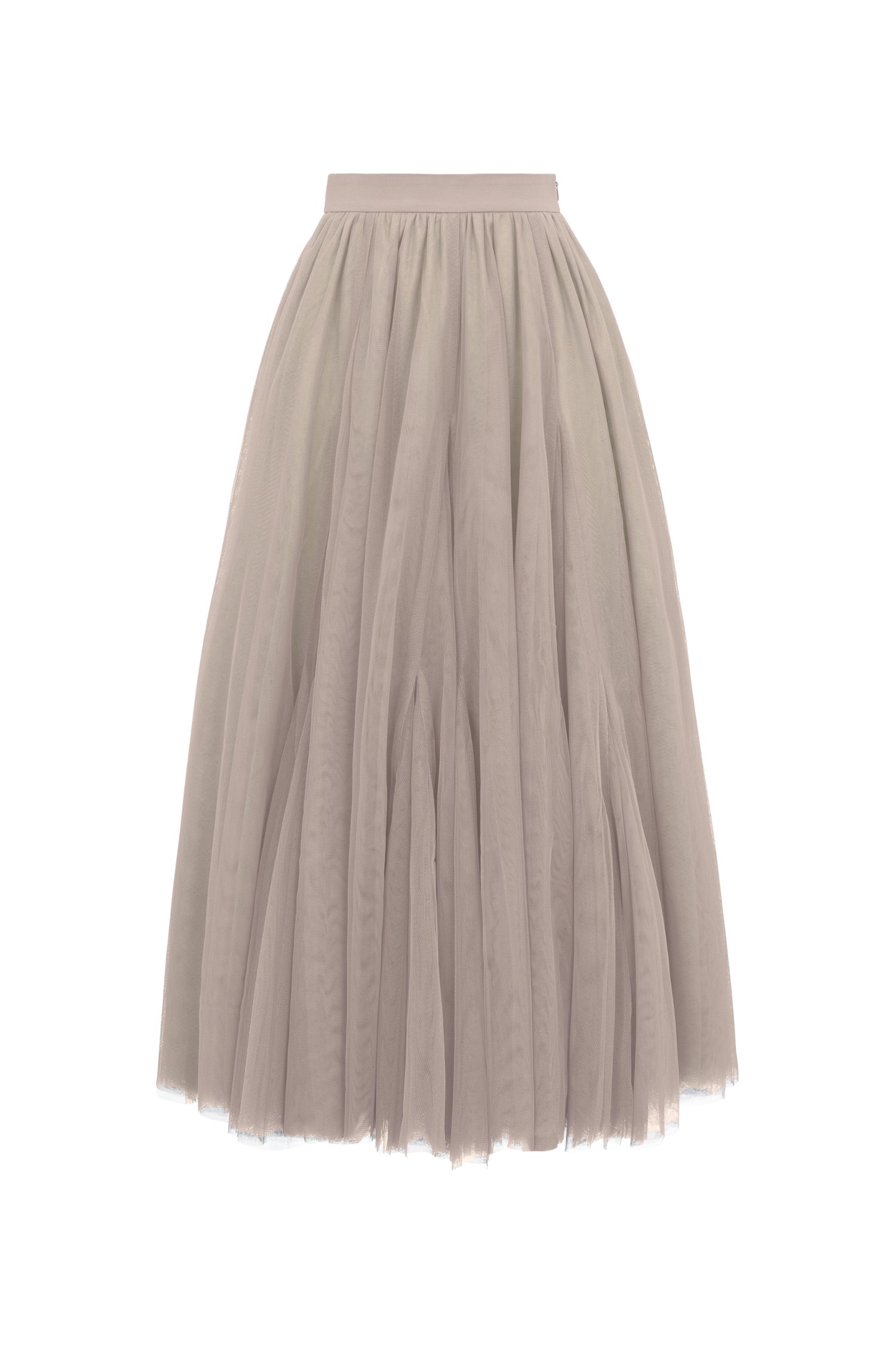 Pirouette Midi Tulle Skirt in Mauve Whisper