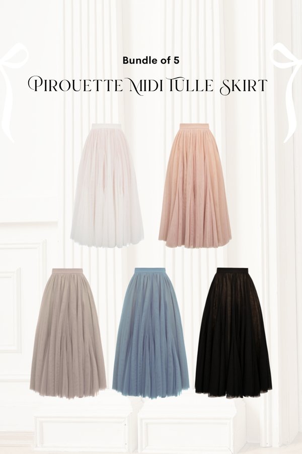 Pirouette Midi Tulle Skirt Bundle of 5