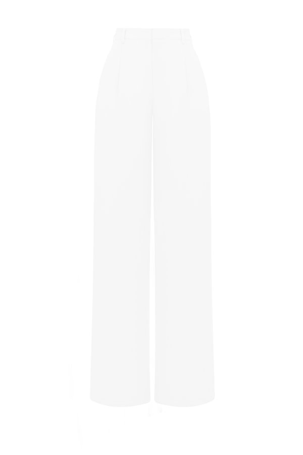 Chassé Wide Leg High Waist Pant in Iconic White