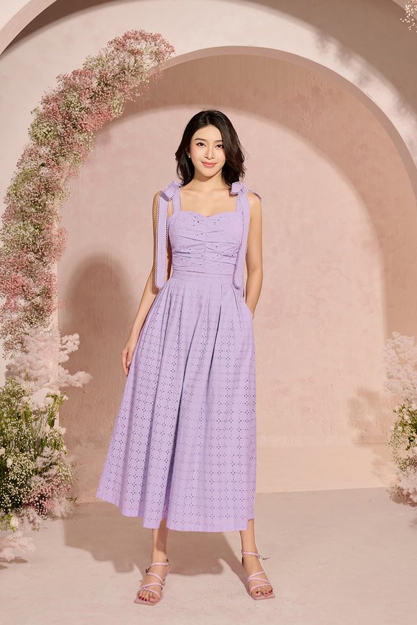 Juneau Broderie Anglaise Culottes in French Lilac