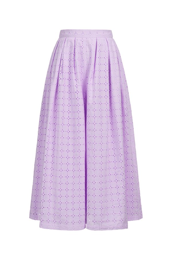 Juneau Broderie Anglaise Culottes in French Lilac
