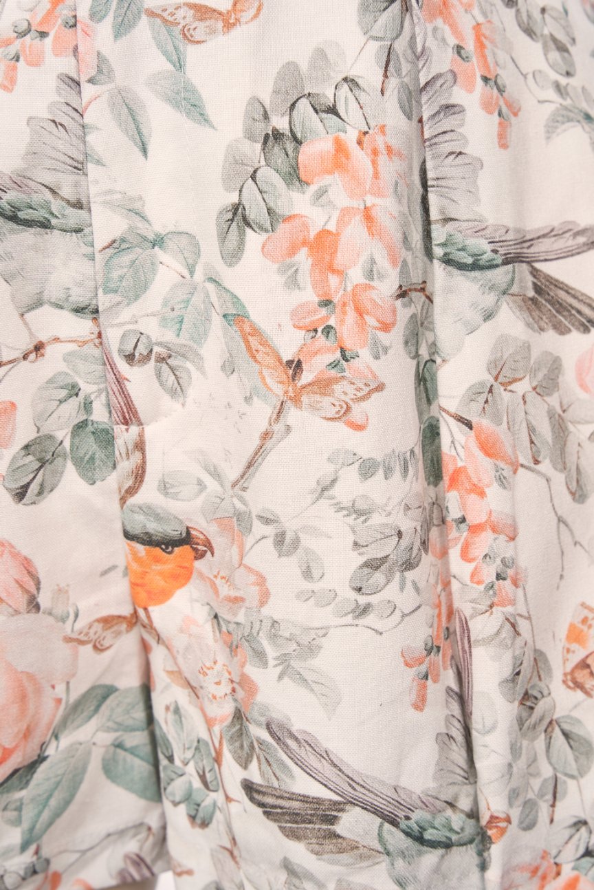 Ardelle High Waist Linen Shorts with Belt in Greige Songbird Symphony