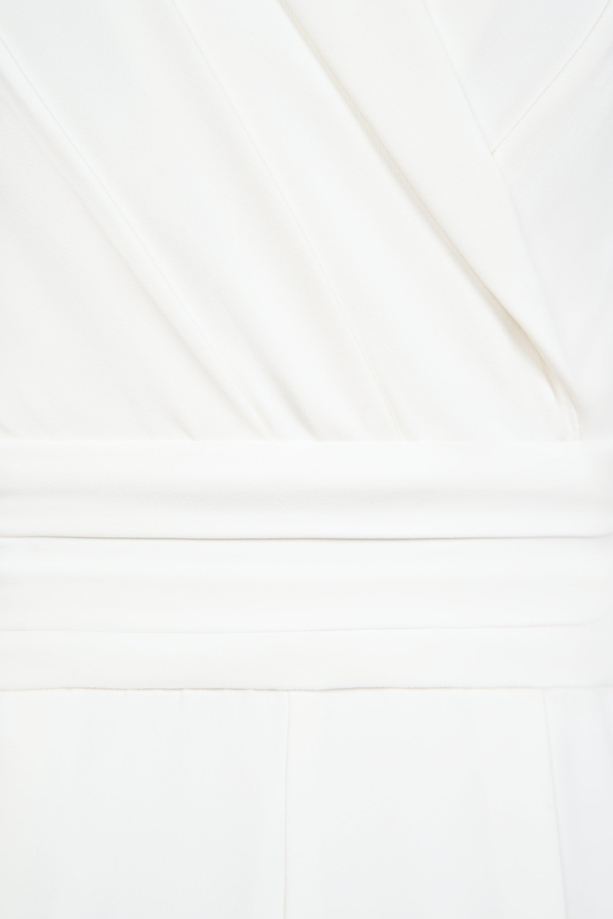 Jaxie Pleated V-Neckline Jumpsuit in Iconic White