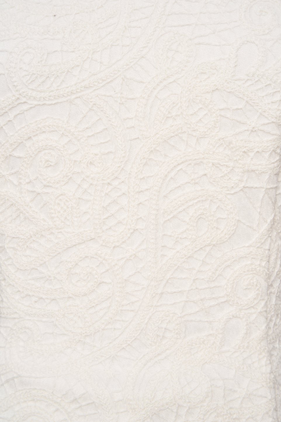 Olivia Peplum Crochet Romper in Chantilly Cream