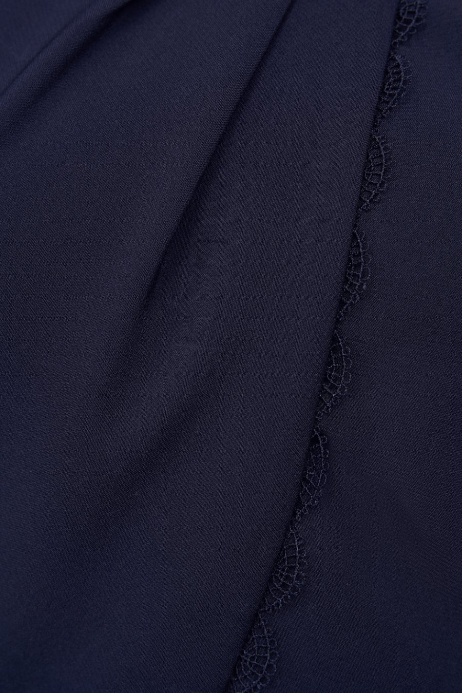 Rayen Cross Pleated Halter Peplum Pencil Dress in Navy Blue