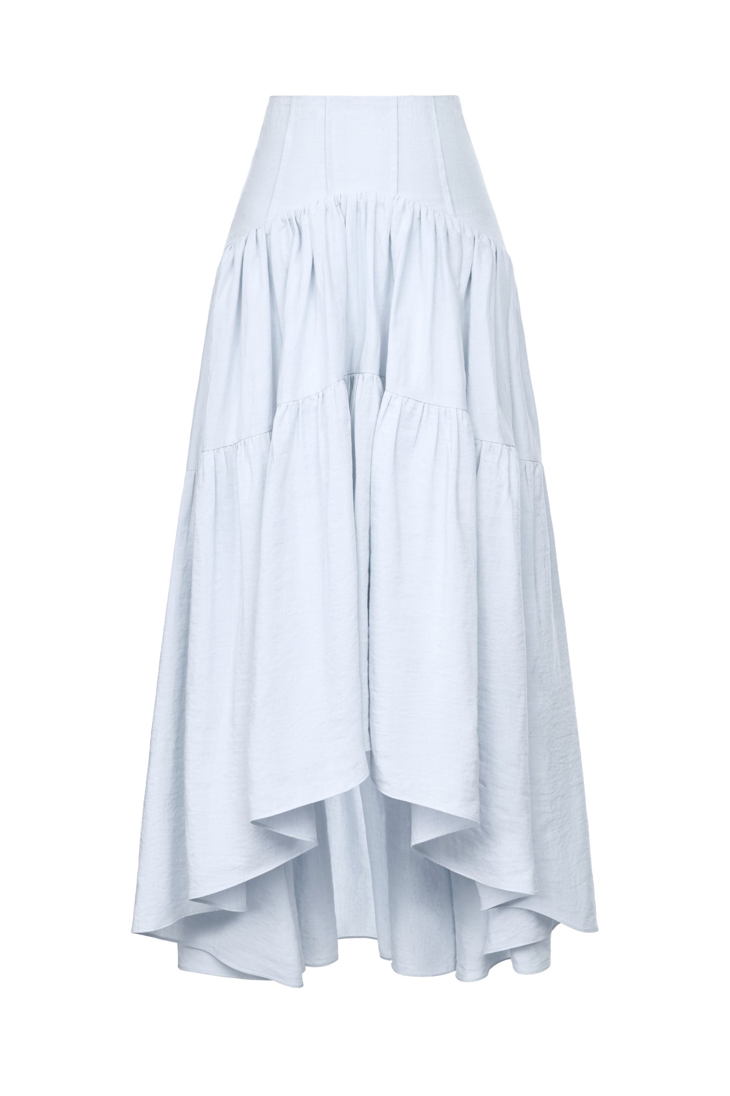 Wynne Assymetrical Maxi Skirt in Ice Blue