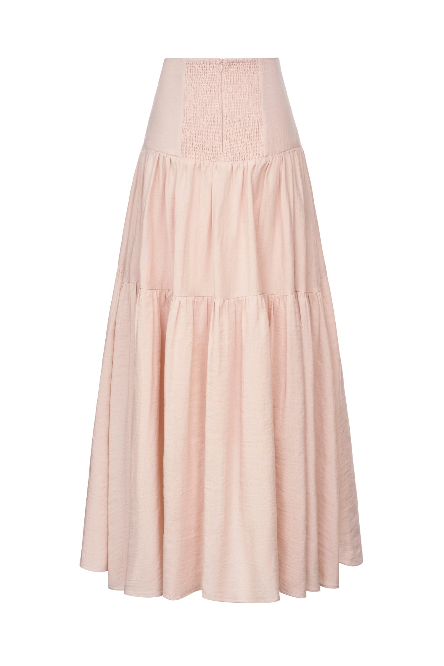 Wynne Assymetrical Maxi Skirt in Rosewater