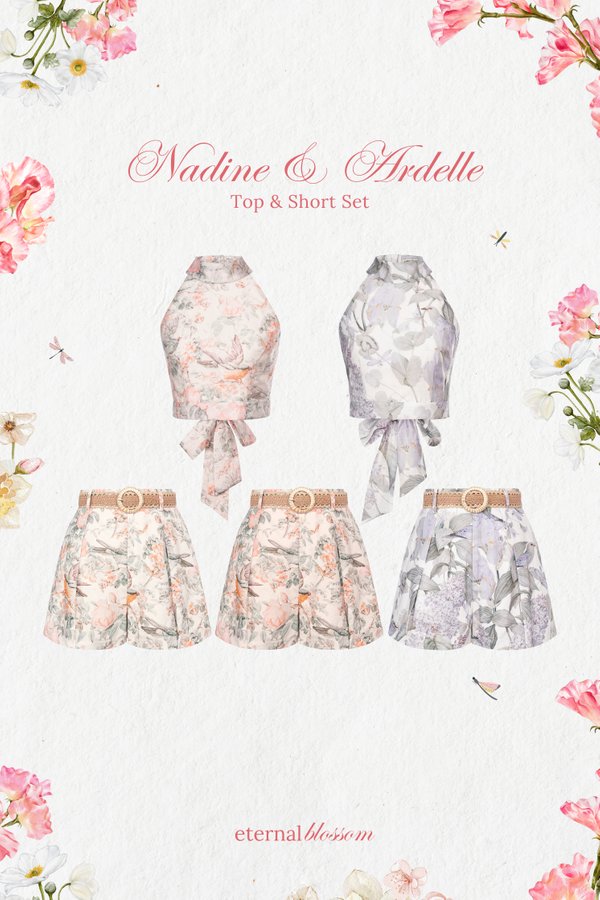 Nadine Top & Ardelle Shorts Set