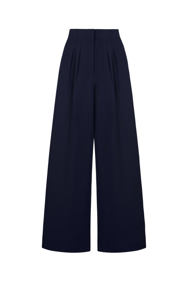 Zaya Palazzo Pant in Navy Blue