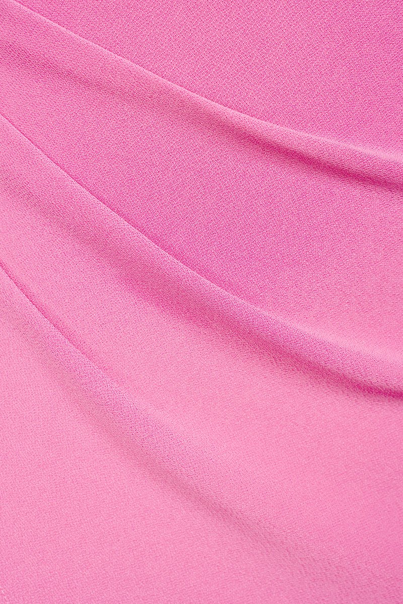 Arianna Side Ruches Wrap Pencil Skirt in Candy Pink