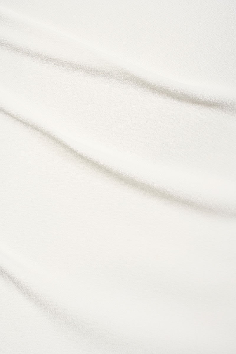 Arianna Side Ruches Wrap Pencil Skirt in Ivory