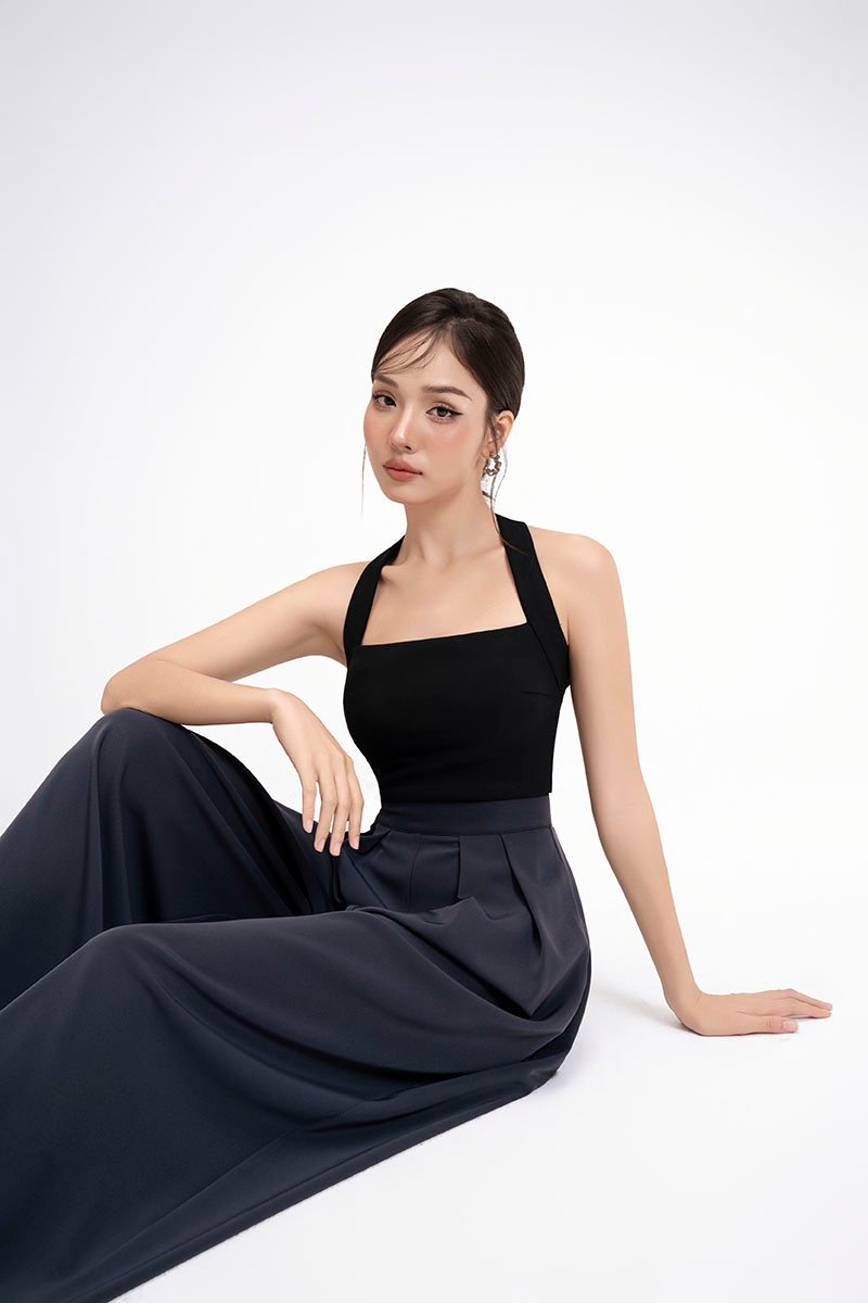 Berkely Palazzo Pants in Charcoal