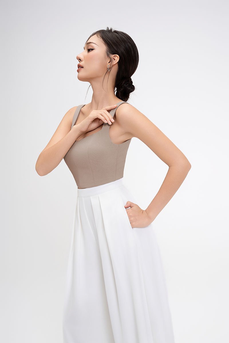 Berkely Palazzo Pants in Iconic White