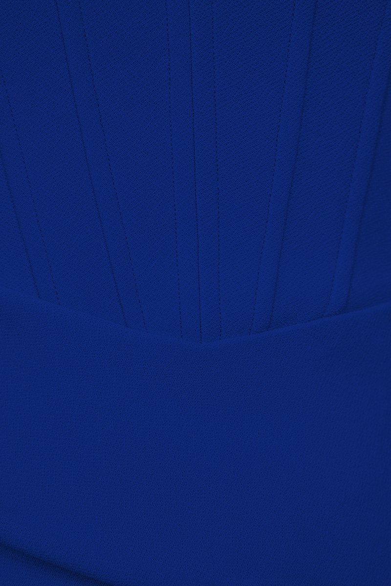 Nora Padded Corset Dress in Cobalt Blue