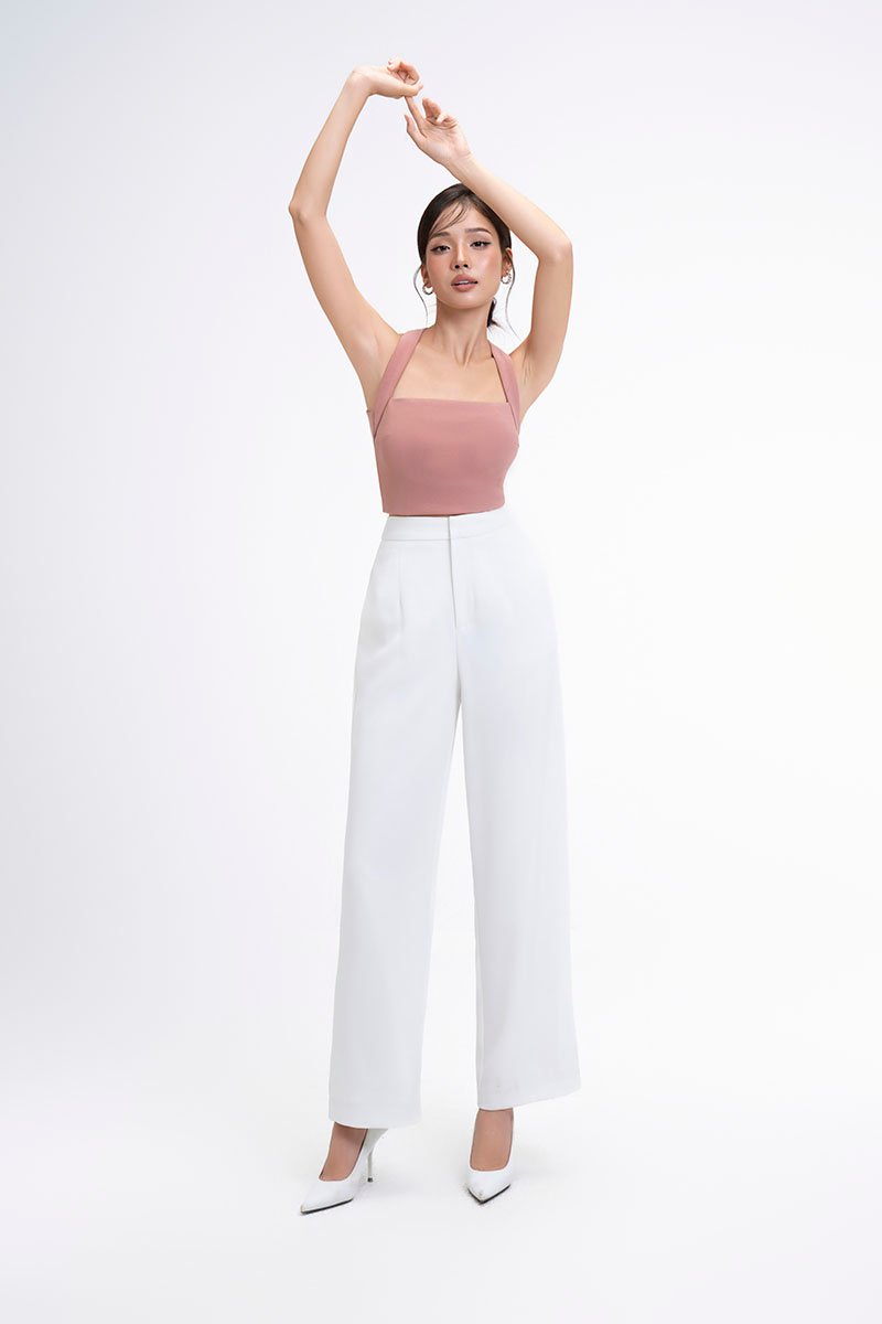 Presley Straight Pants in Iconic White