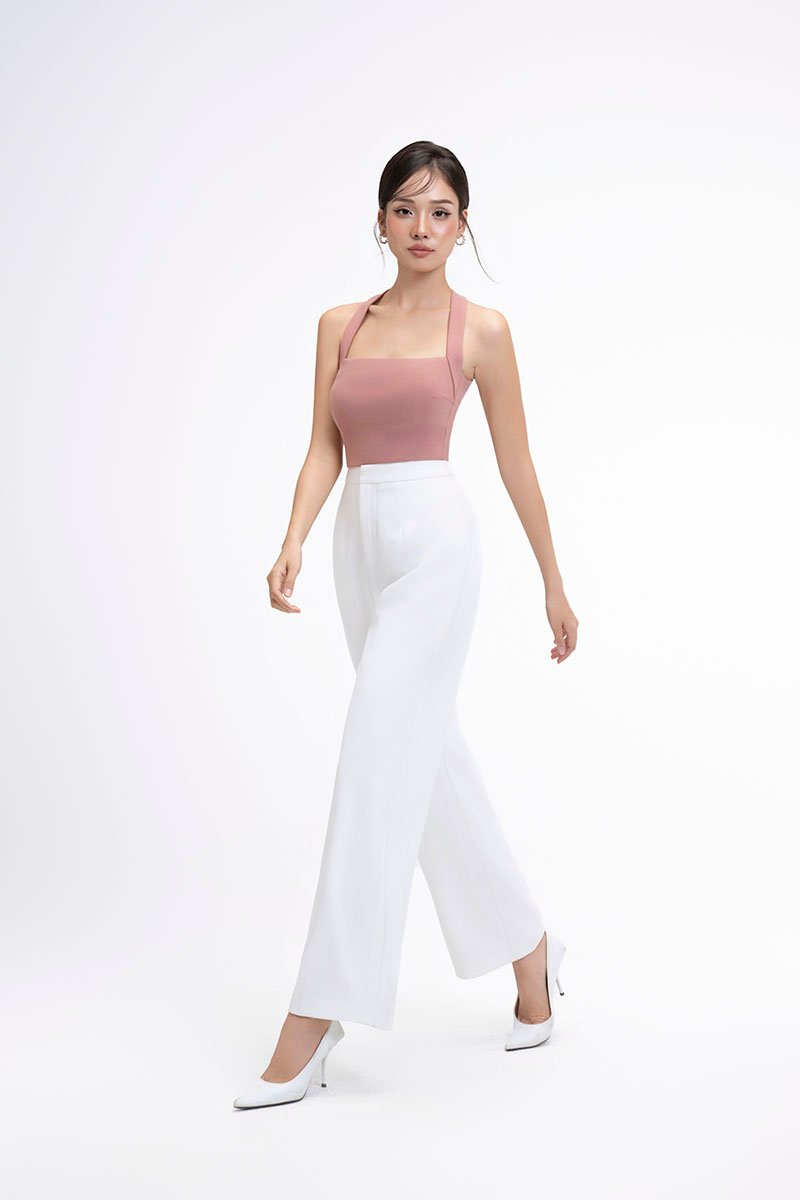 Presley Straight Pants in Iconic White