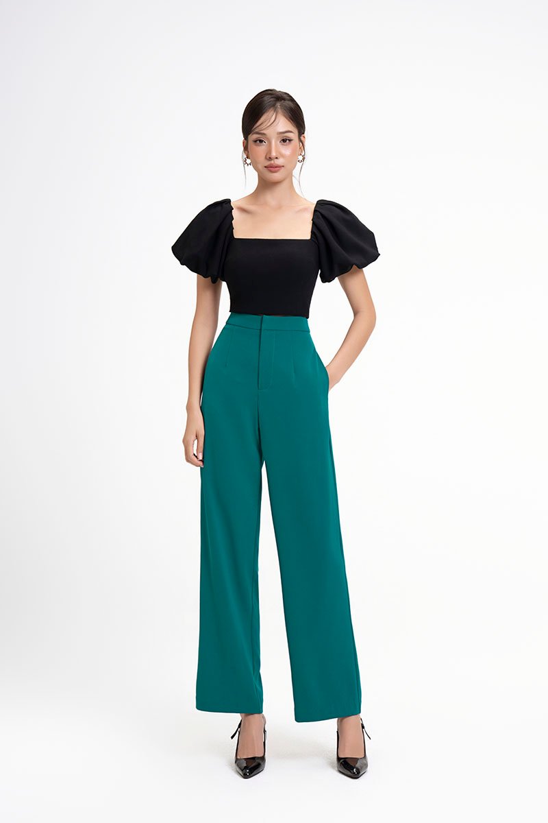 Presley Straight Pants in Peacock