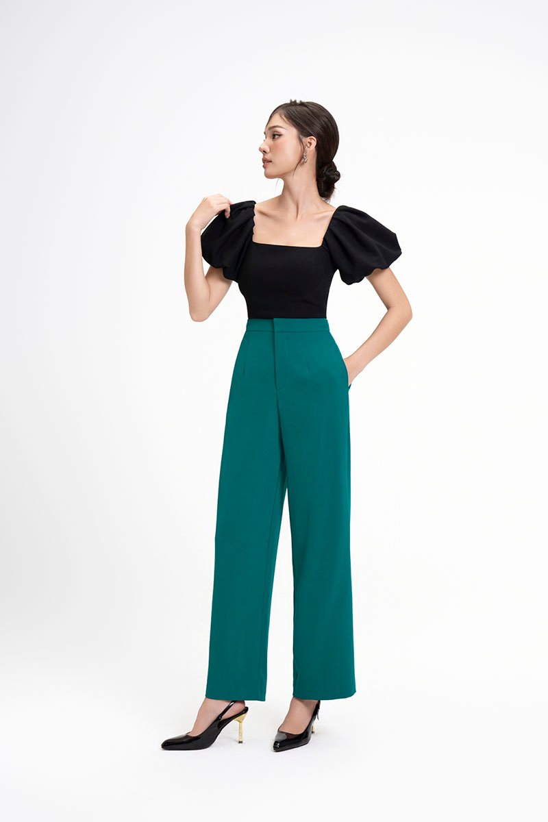 Presley Straight Pants in Peacock