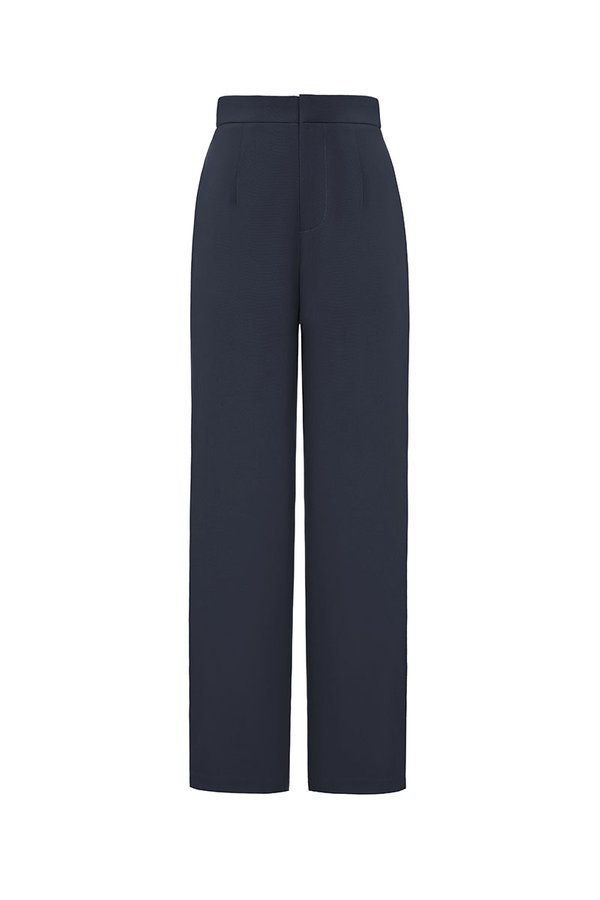 Presley Straight Pants in Charcoal