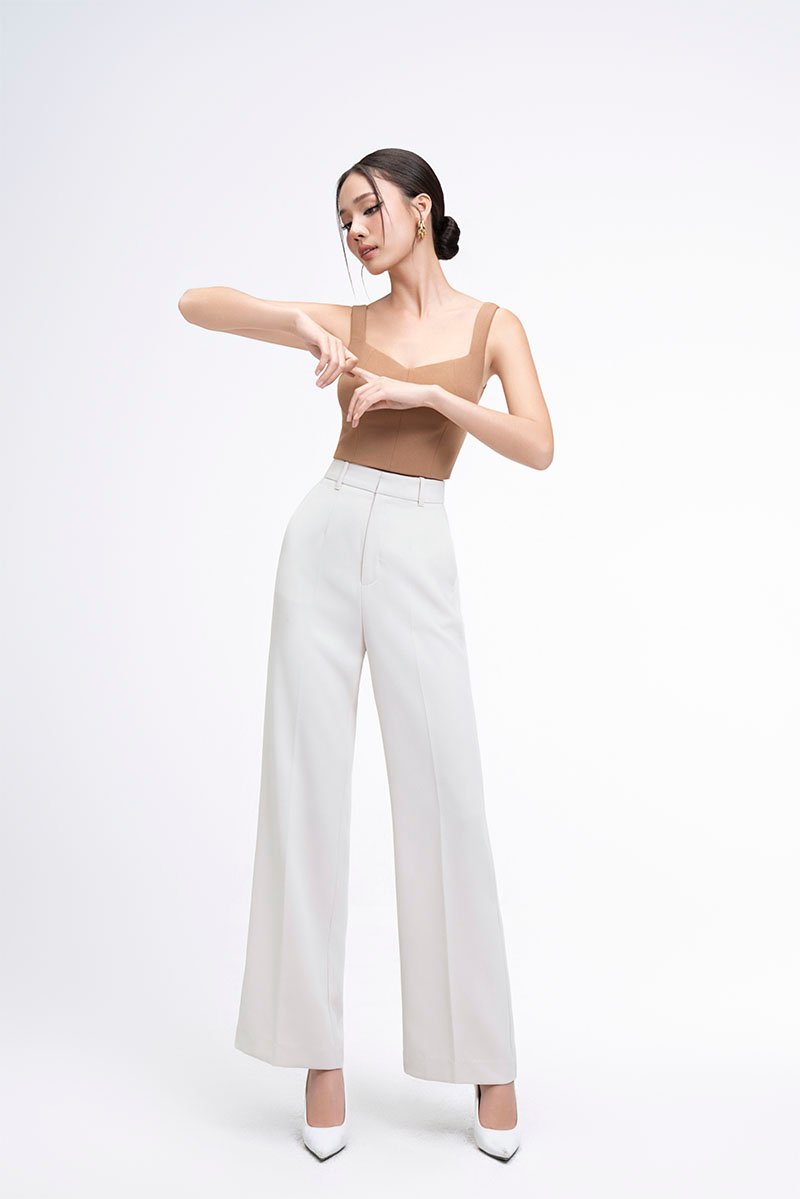 Laken Straight Pants in Ivory