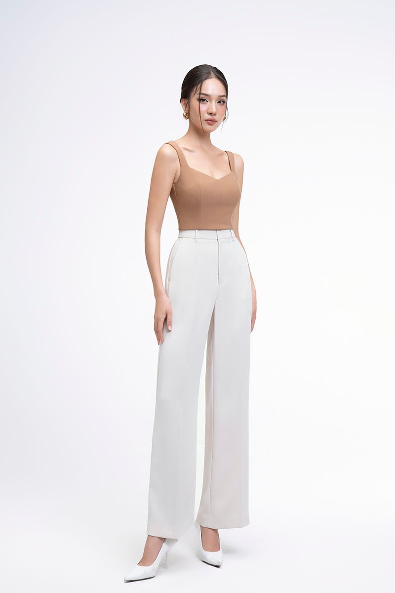 Laken Straight Pants in Ivory
