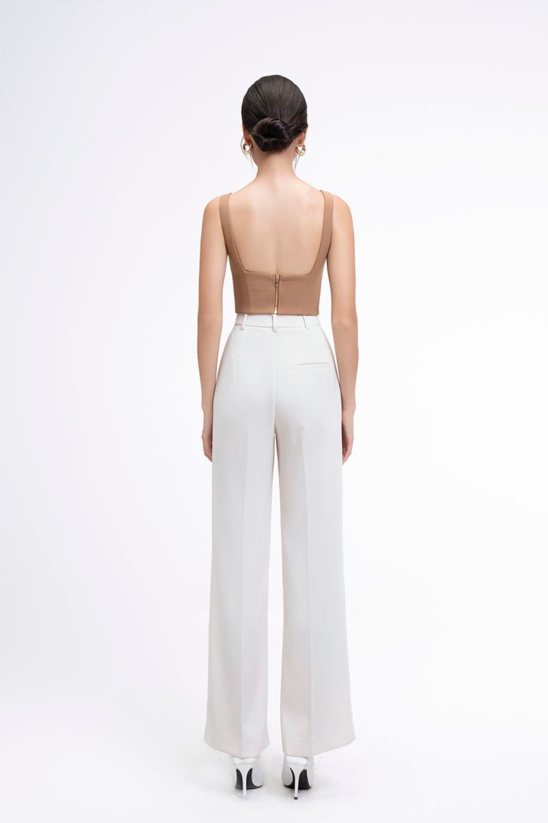 Laken Straight Pants in Ivory