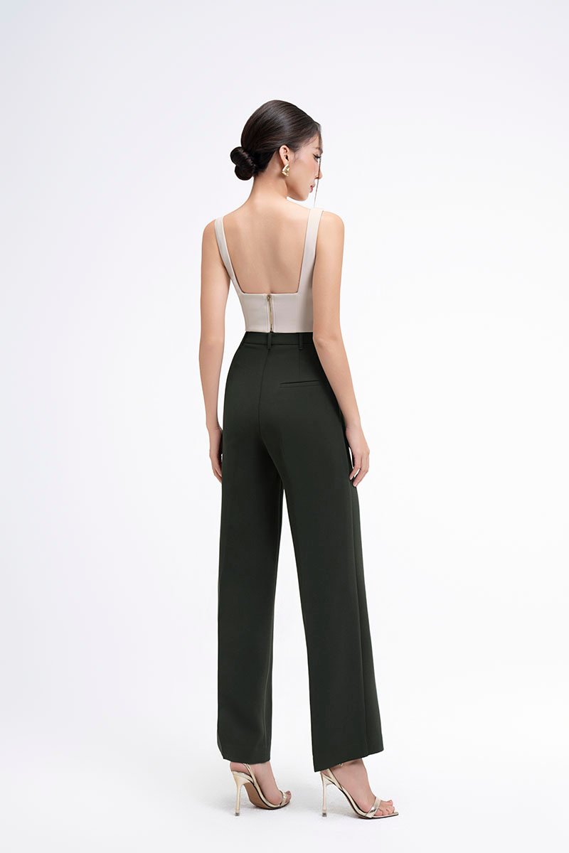 Laken Straight Pants in Army Green
