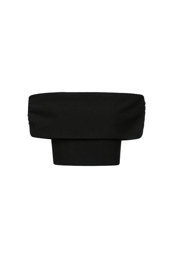 Demi Off Shoulder Padded Top in Classic Black