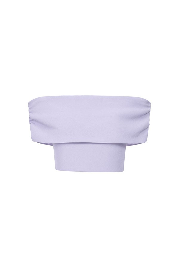 Demi Off Shoulder Padded Top in Wisteria