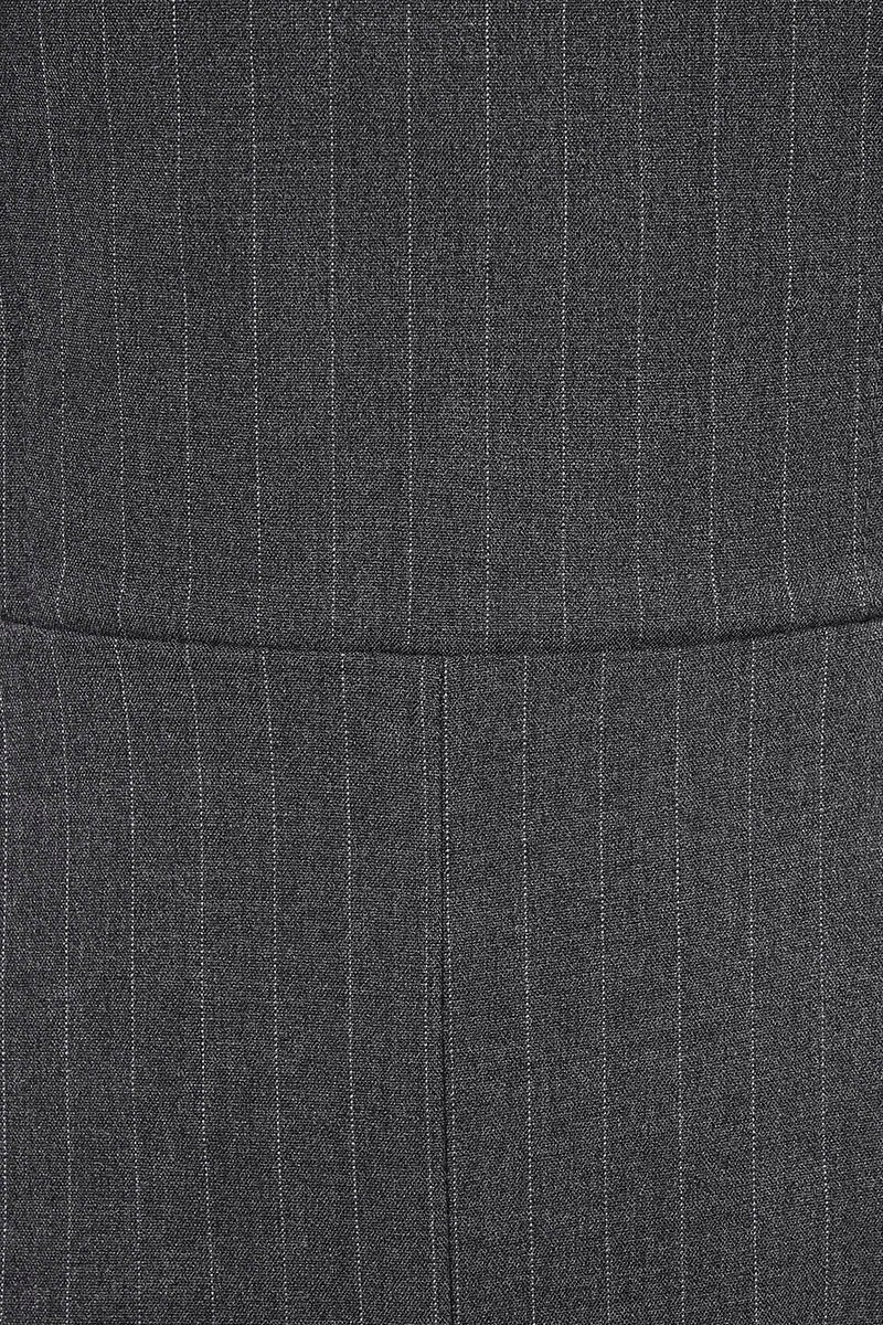 Seulgi Padded Pinstripe Jumpsuit in Mid Grey Pinstripe