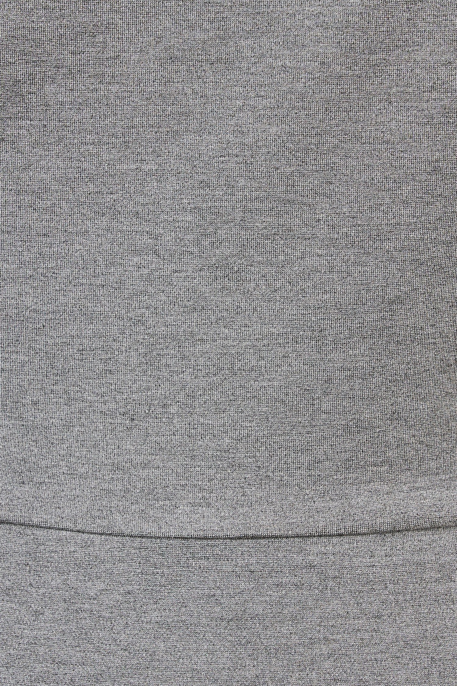 Bora Padded Asymmetrical Contrast Pencil Dress in Light Grey