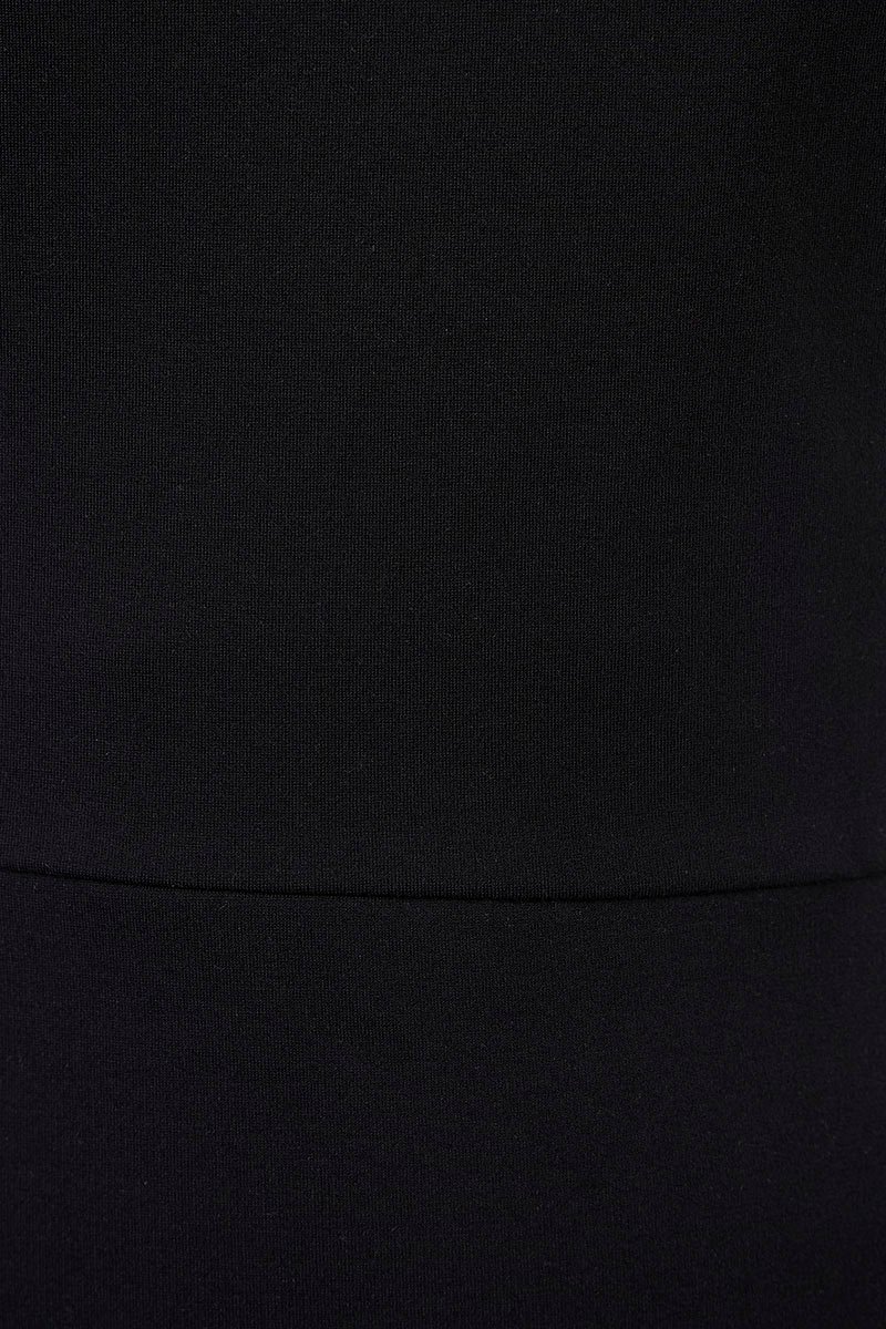 Bora Padded Asymmetrical Contrast Pencil Dress in Classic Black