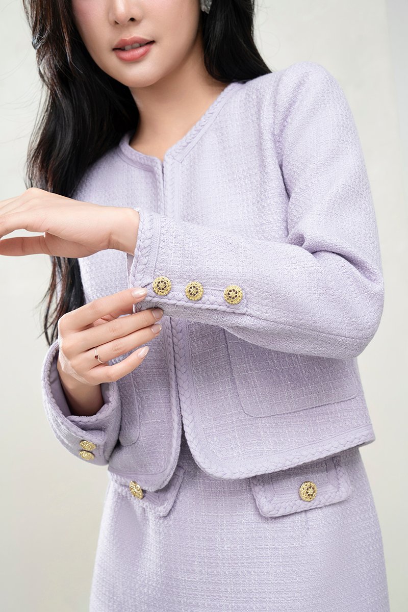Byeol Tweed Jacket in Lavender